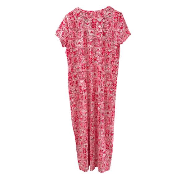 Lilly Pulitzer Etta Maxi Dress Seaside Harbour Print in Mizner Red Size Large - Picture 11 of 12